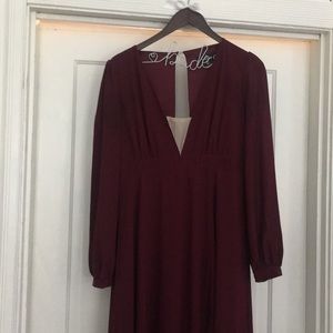 LuLu’s Wine Bridesmaid Dress